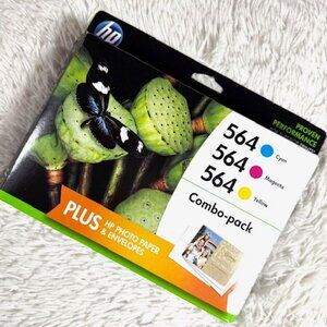 HP 564 Ink Color Combo Pack + HP Photo Paper & Envelopes